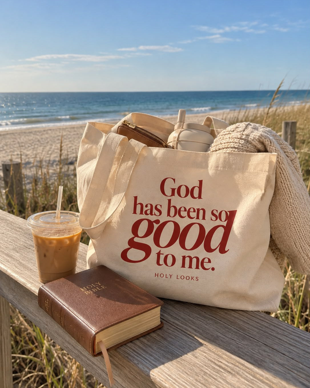 TOTE BAG HOLY LOOKS GOD HAS BEEN SO GOOD TO ME FAITH TOTE BAG