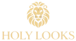 Gold lion logo above the text 'HOLY LOOKS' on a white background