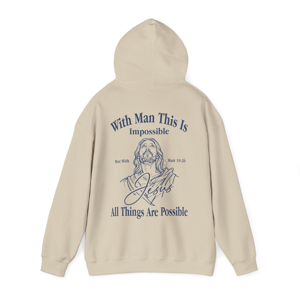 All Things Are Possible Hoodie – Matthew 19:26 Christian Hoodie - Holy Looks