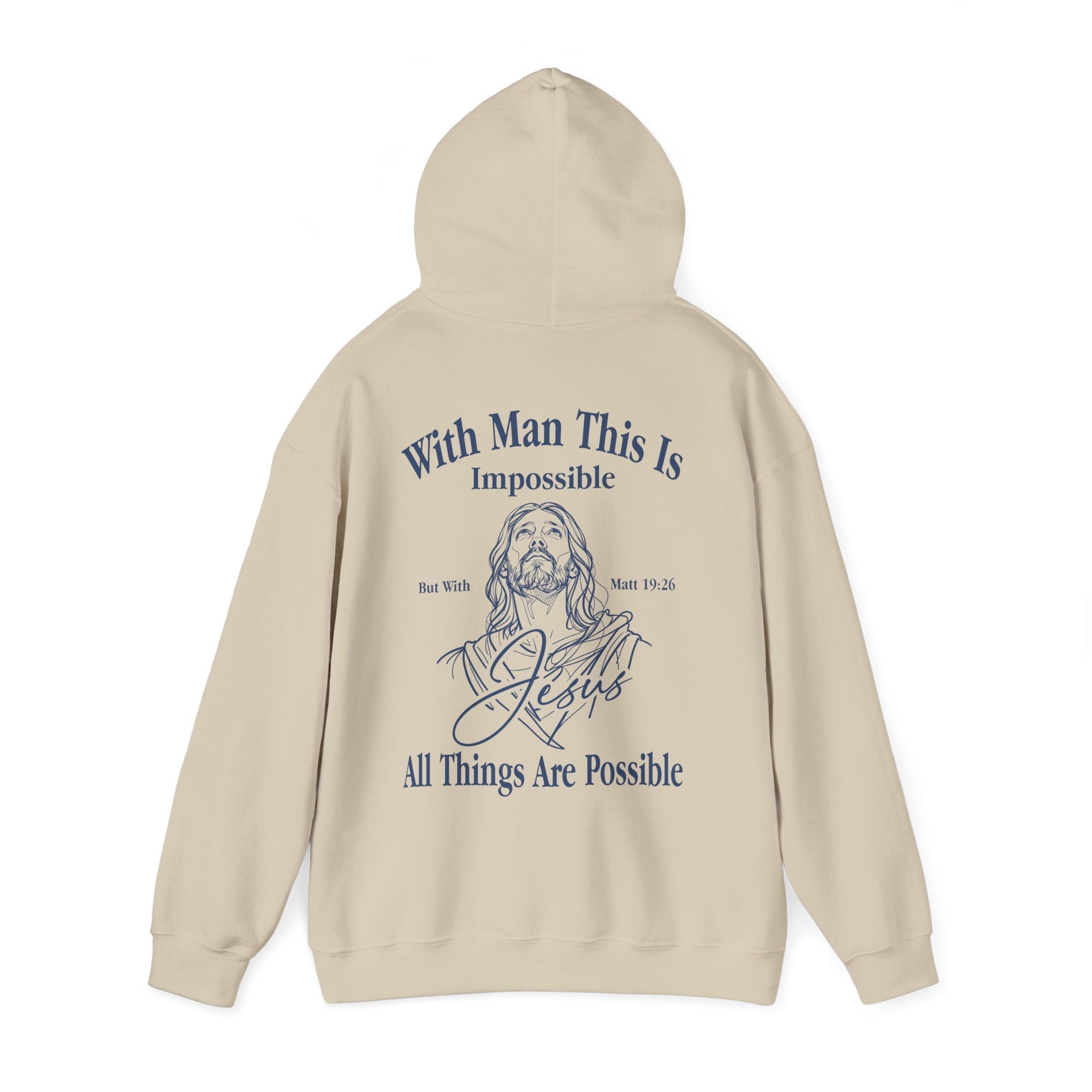 All Things Are Possible Hoodie – Matthew 19:26 Christian Hoodie - Holy Looks