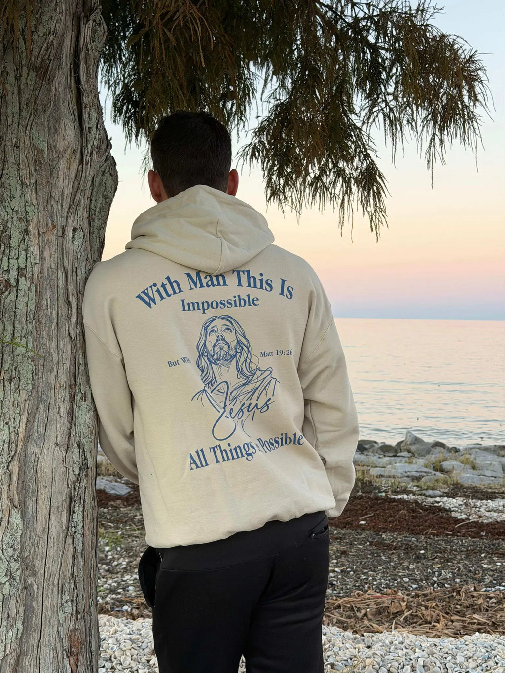 All Things Are Possible Hoodie – Matthew 19:26 Christian Hoodie - Holy Looks