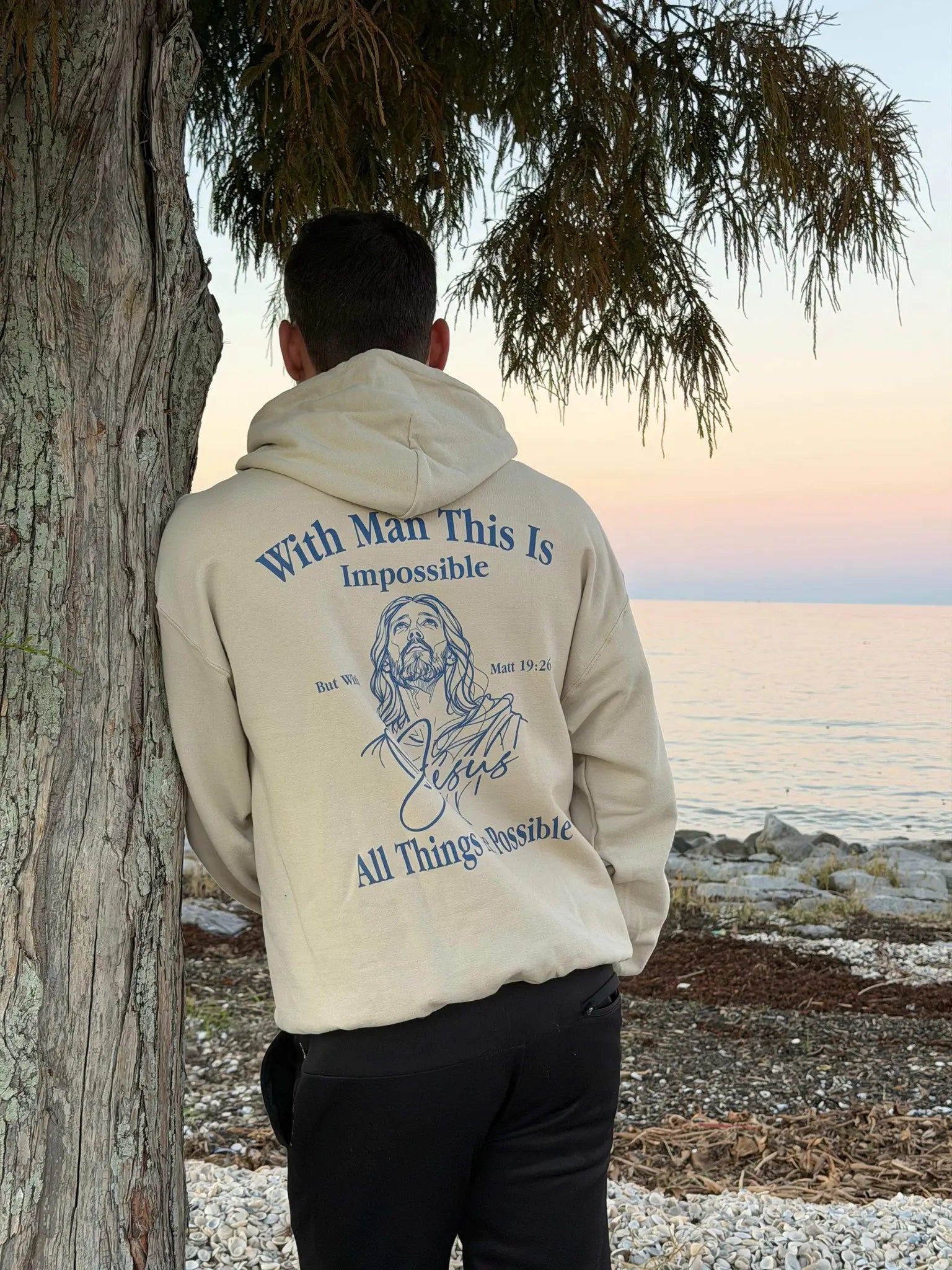 All Things Are Possible Hoodie – Matthew 19:26 Christian Hoodie - Holy Looks