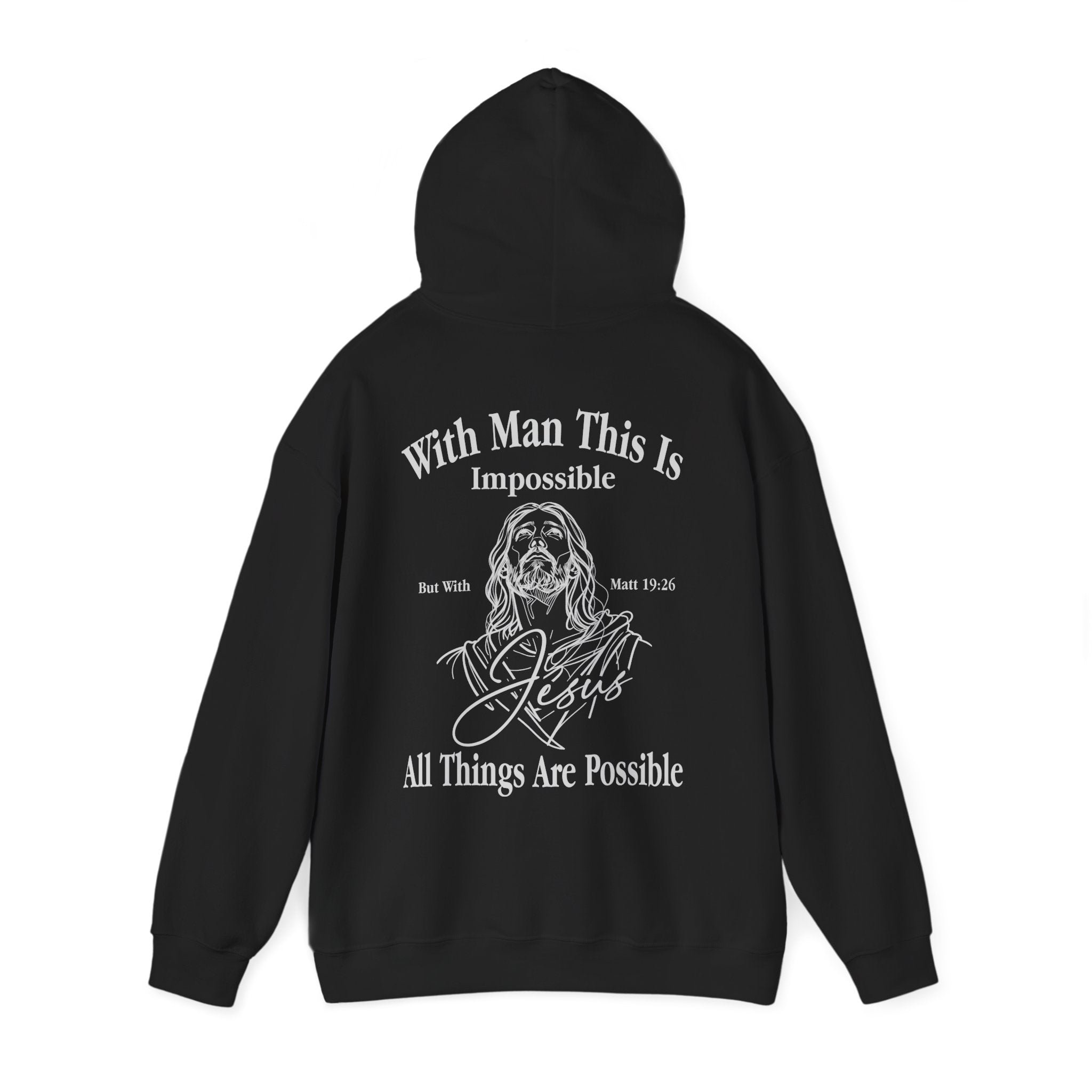 All Things Are Possible Hoodie – Matthew 19:26 Christian Hoodie - Holy Looks