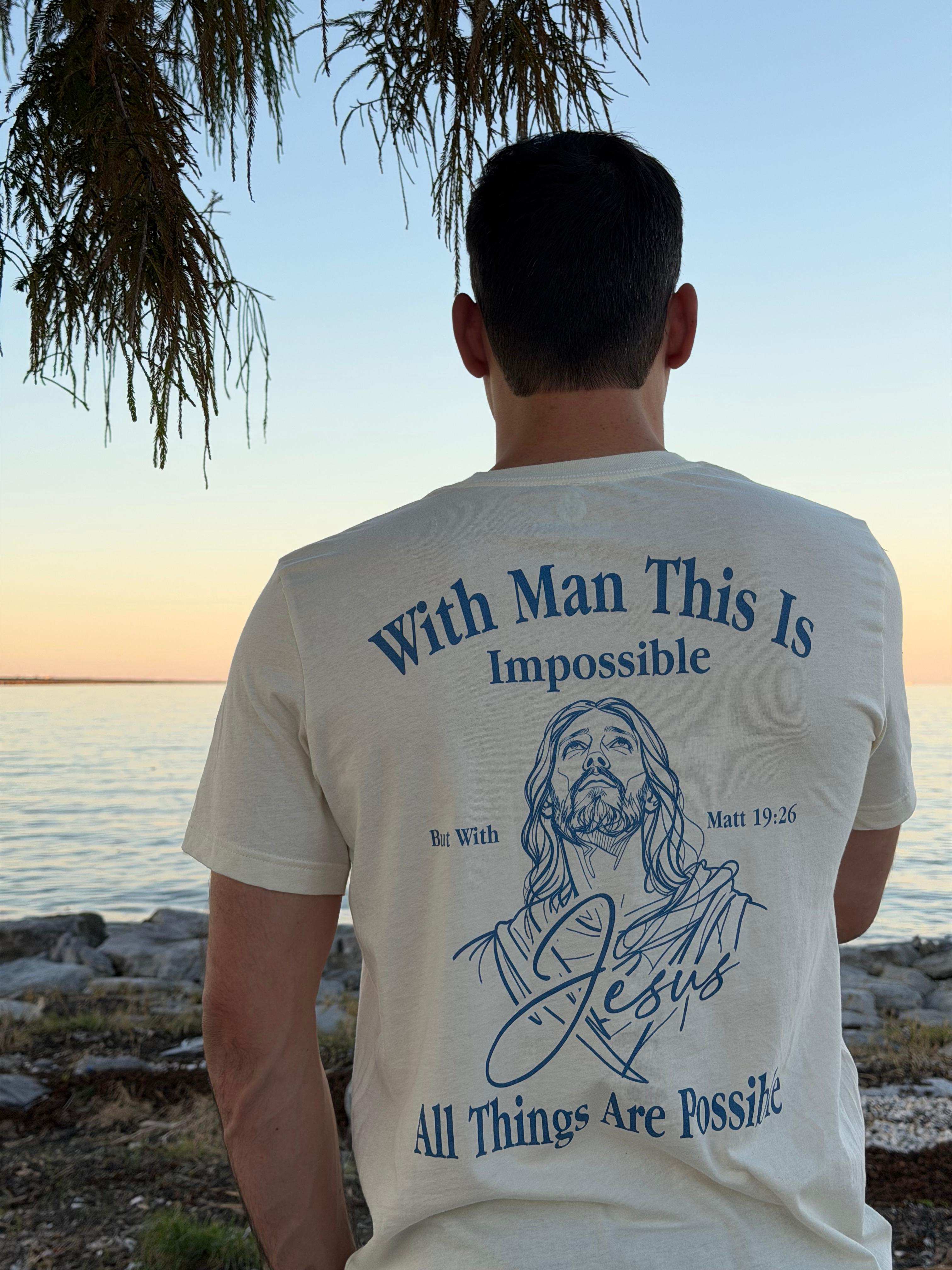 All Things Are Possible Tee – Matthew 19:26 Christian Shirt - Holy Looks