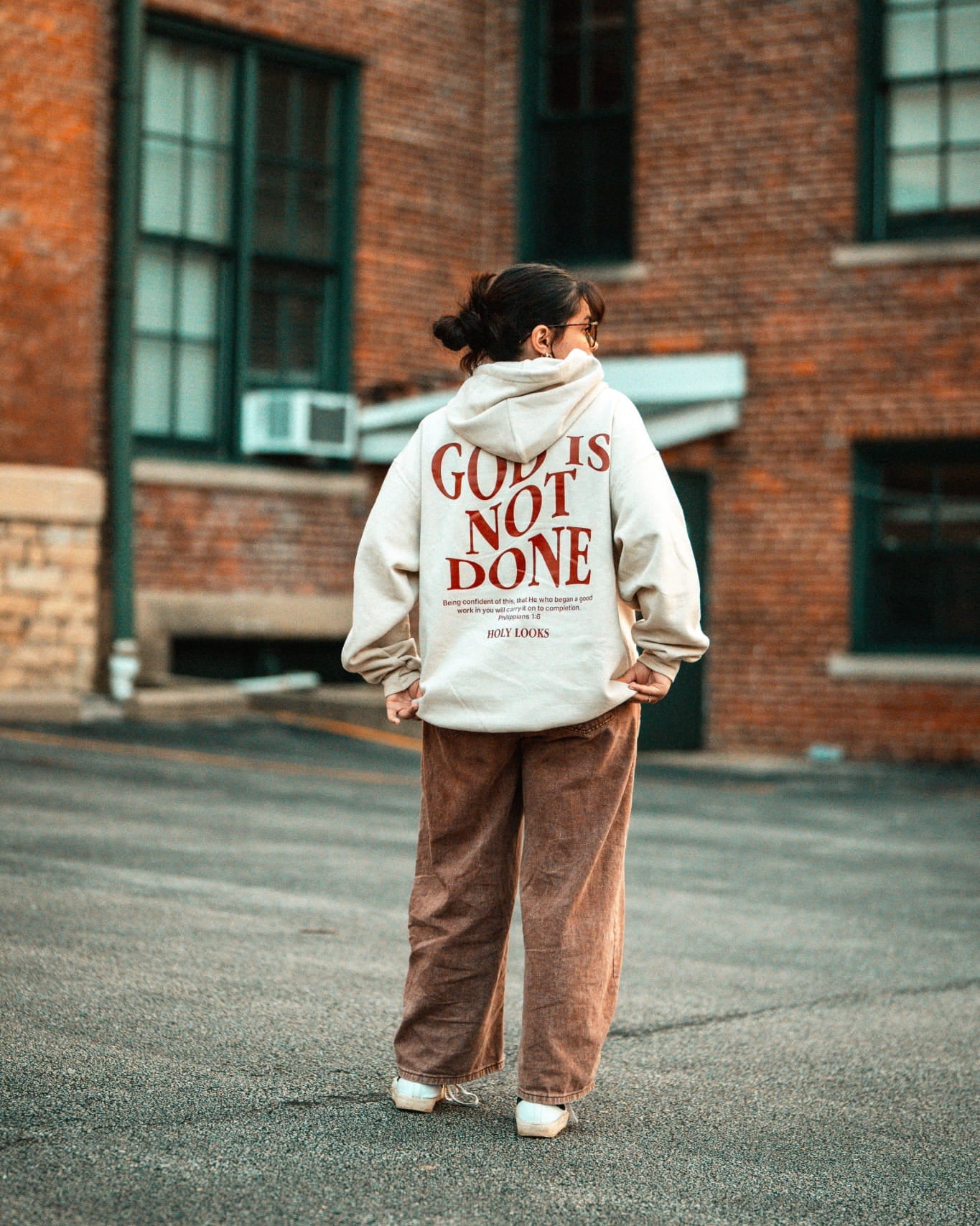 God Is Not Done Hoodie Sand