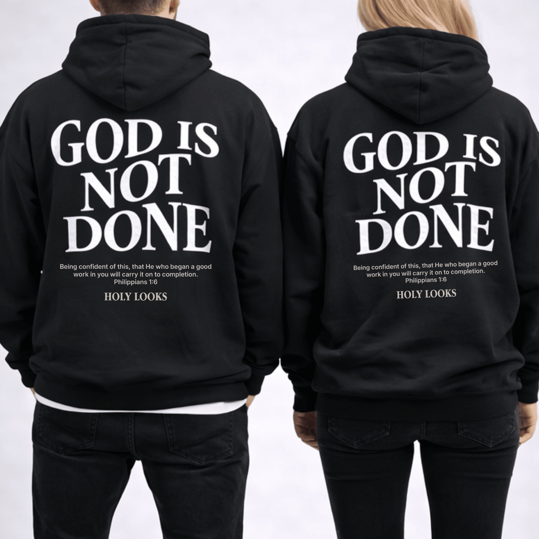 God Is Not Done Hoodie Black - Holy Looks