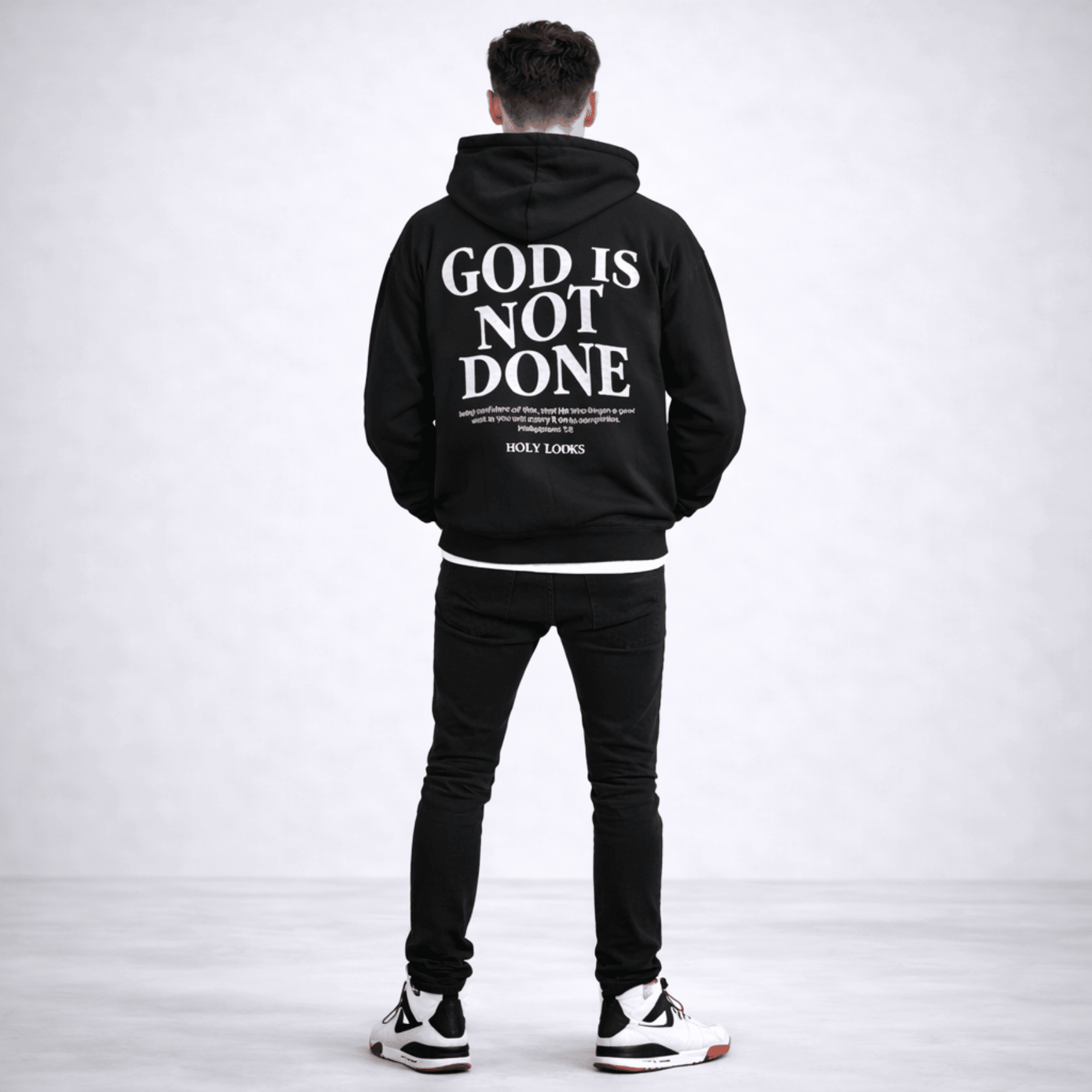 God Is Not Done Hoodie Black - Holy Looks
