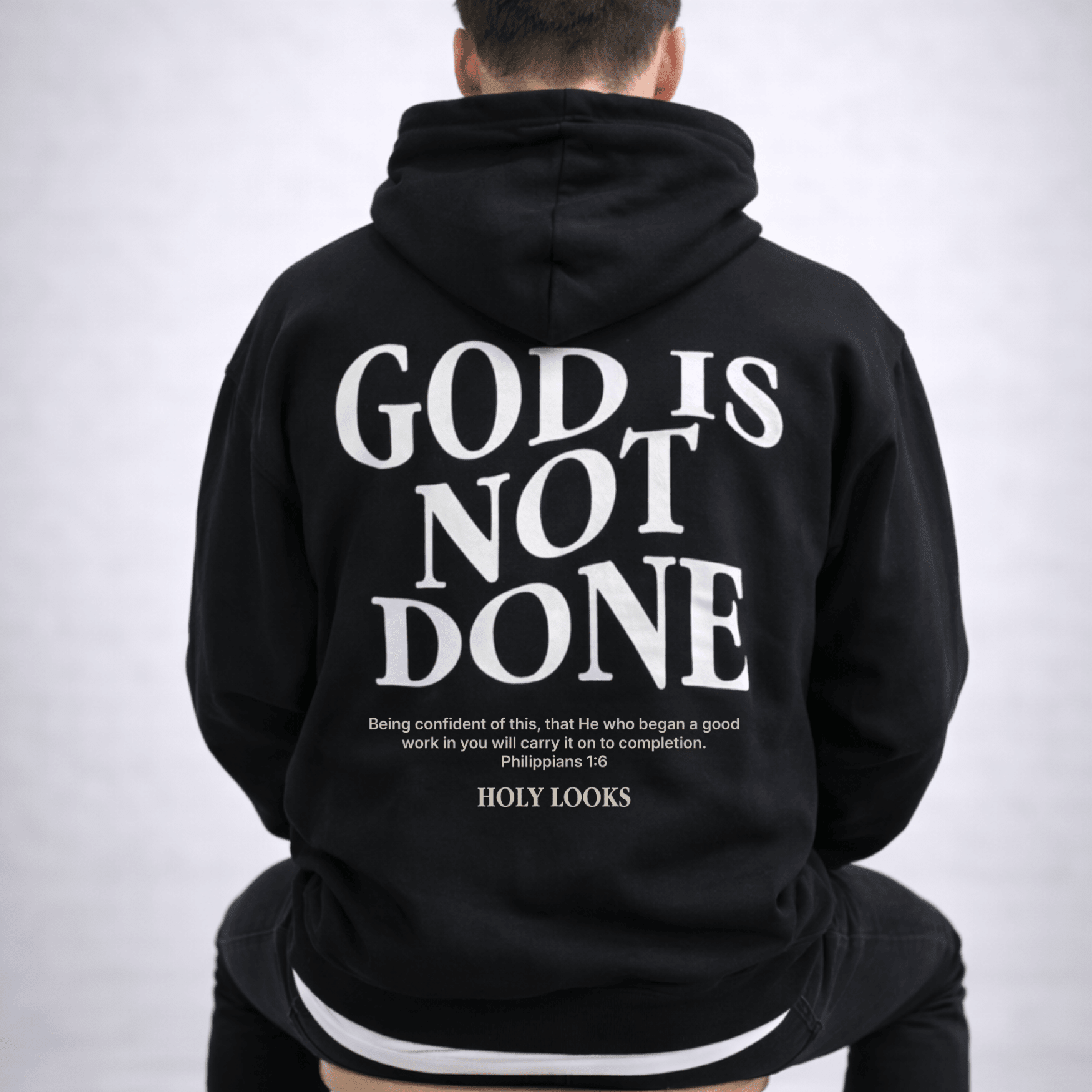 God Is Not Done Hoodie Black - Holy Looks