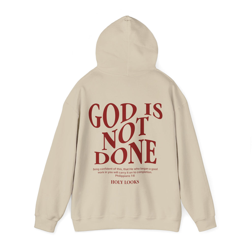 God Is Not Done Hoodie – Philippians 1:6 Christian Hoodie - Holy Looks