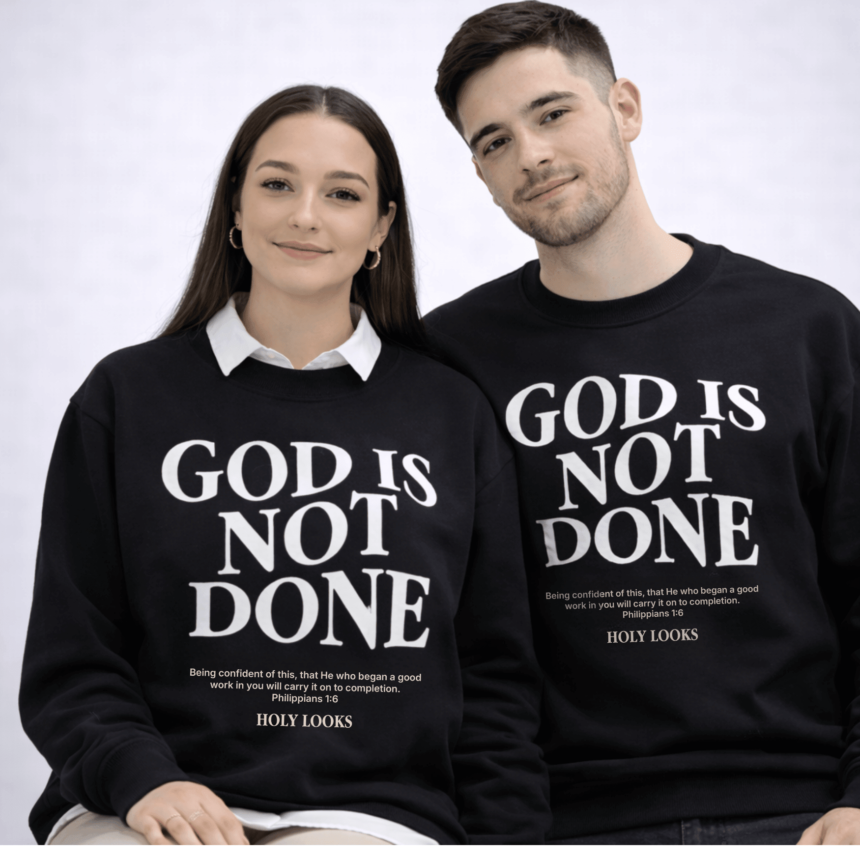 God Is Not Done Sweatshirt Black - Holy Looks