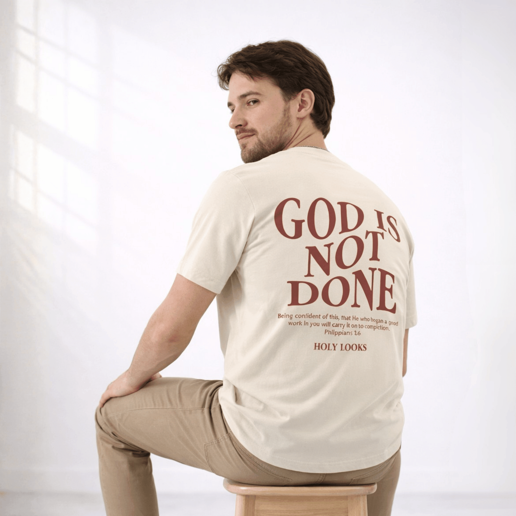 God Is Not Done Tee Sand - Holy Looks