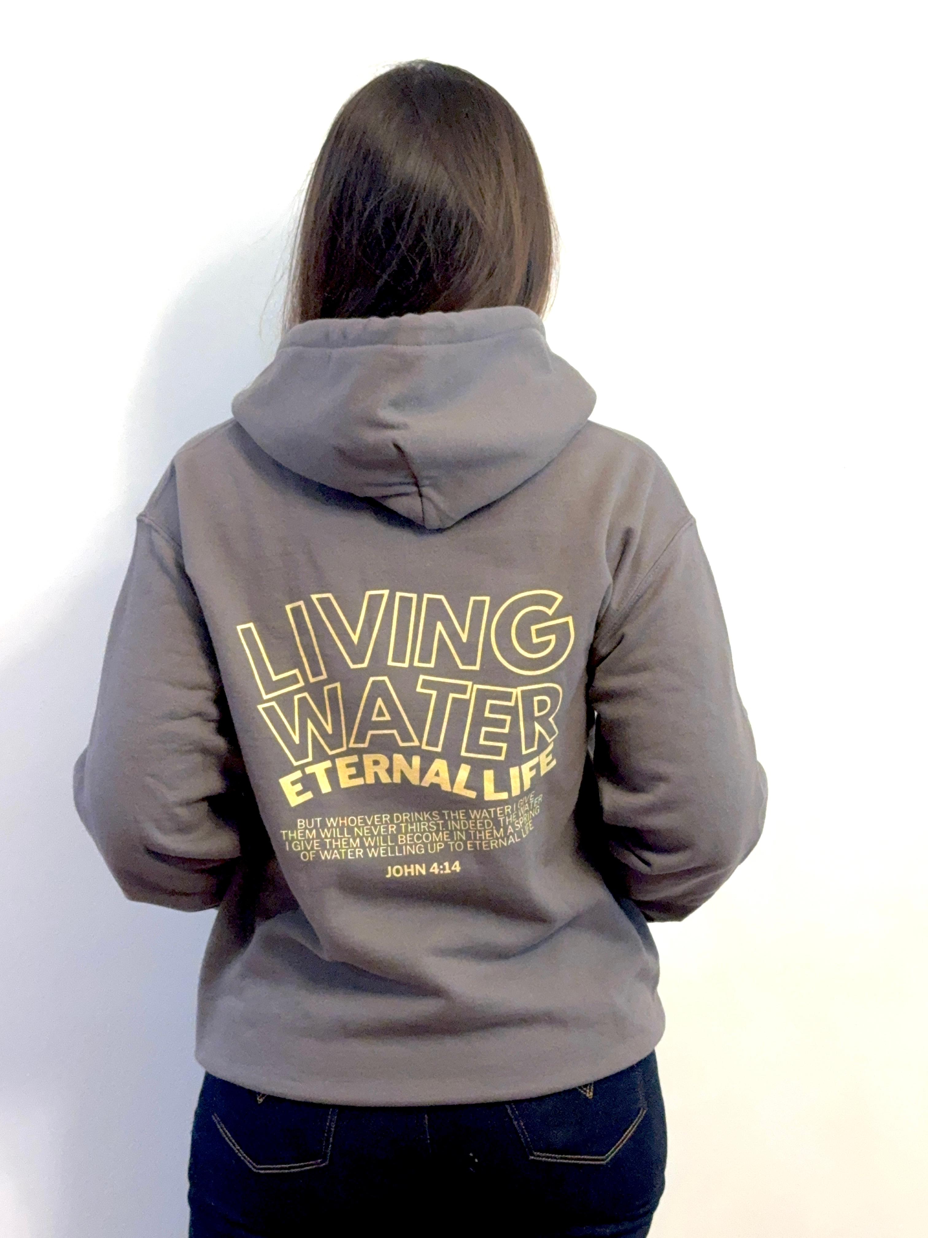 Living Water, Eternal Life - Christian Hoodie - John 4:14 - Holy Looks
