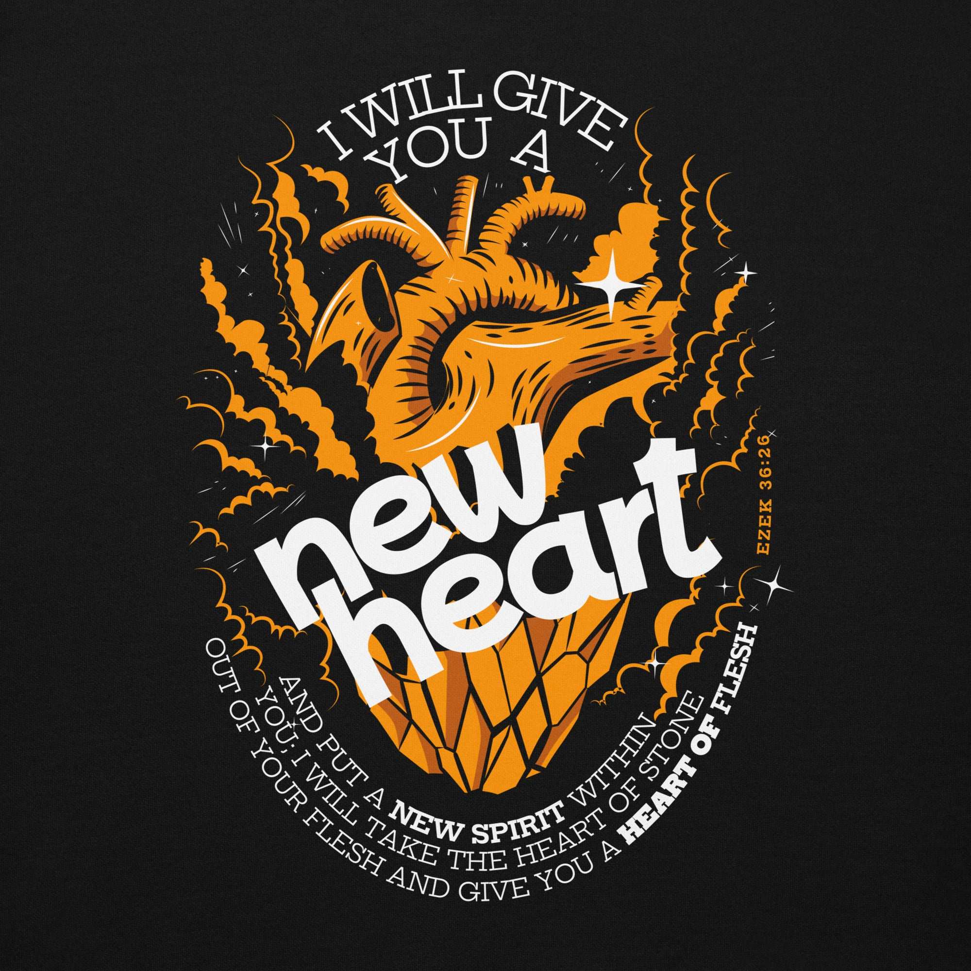 New Heart & Spirit Hoodie – Ezekiel 36:26 Christian Hoodie - Holy Looks