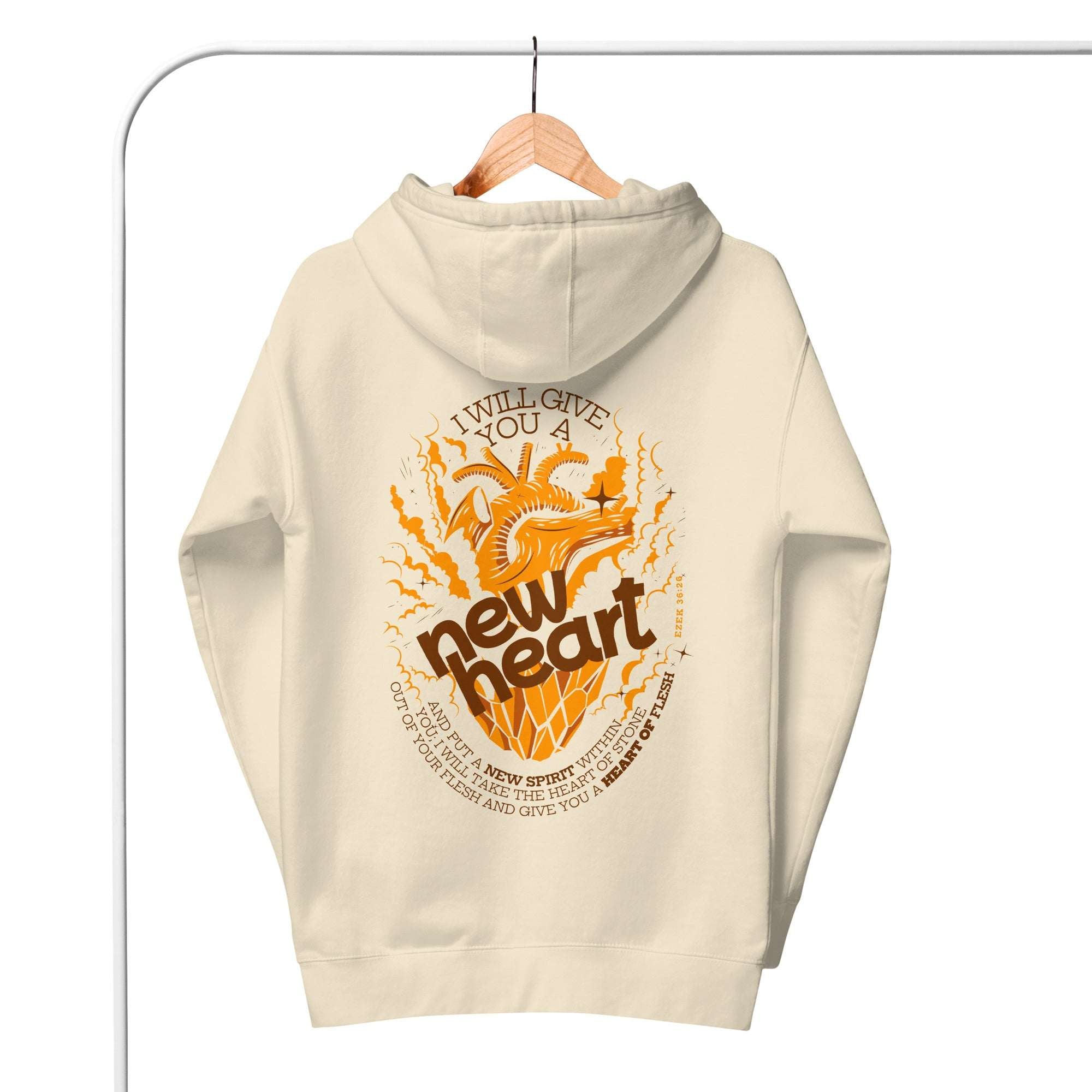 New Heart & Spirit Hoodie – Ezekiel 36:26 Christian Hoodie - Holy Looks