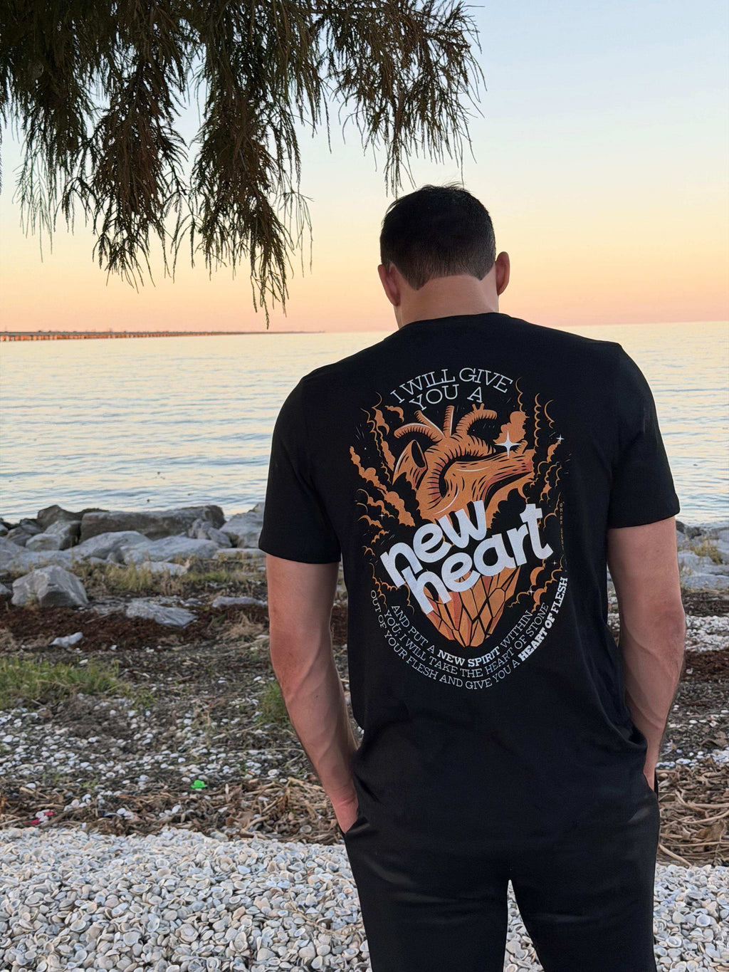 New Heart & Spirit Tee – Ezekiel 36:26 Christian Shirt - Holy Looks