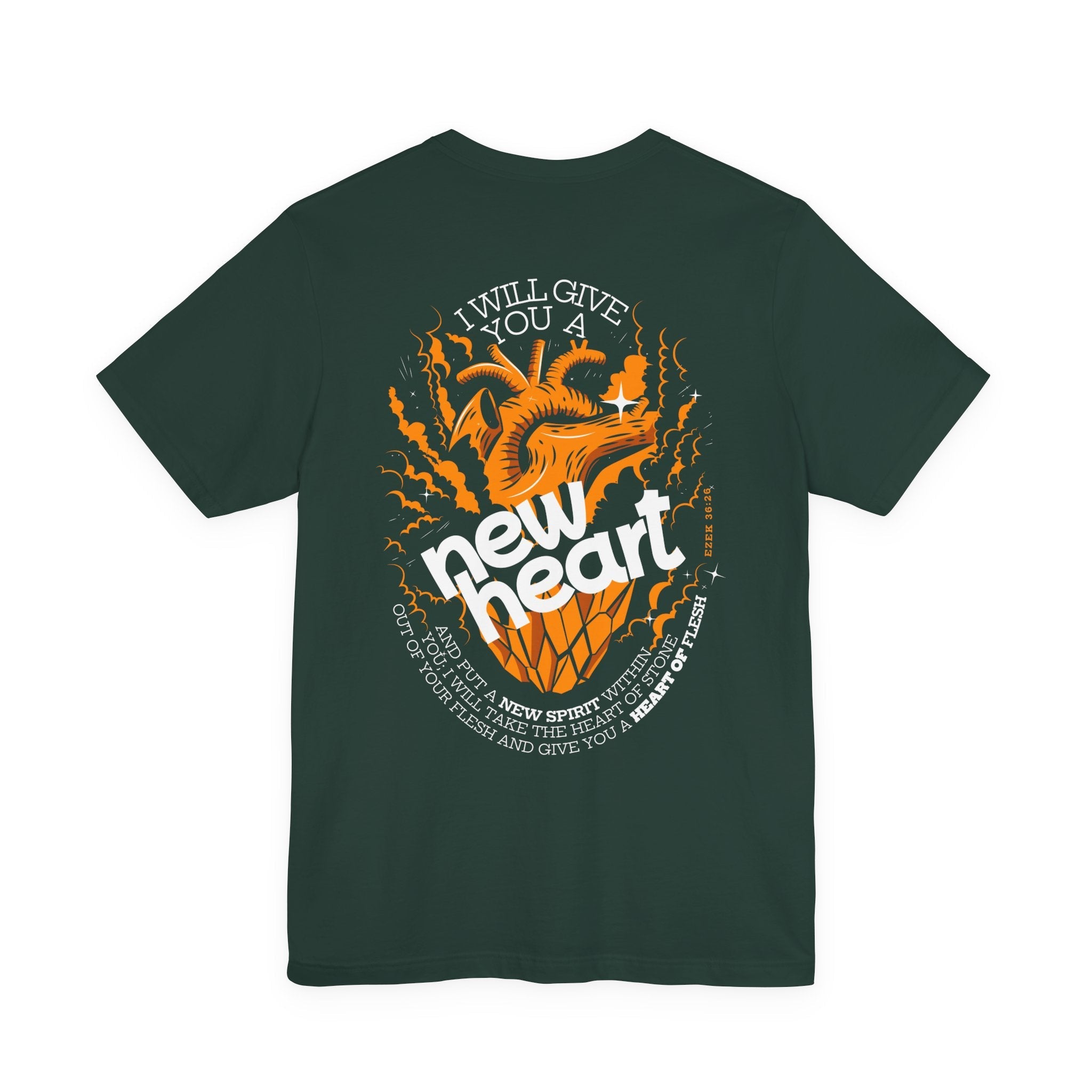New Heart & Spirit Tee – Ezekiel 36:26 Christian Shirt - Holy Looks