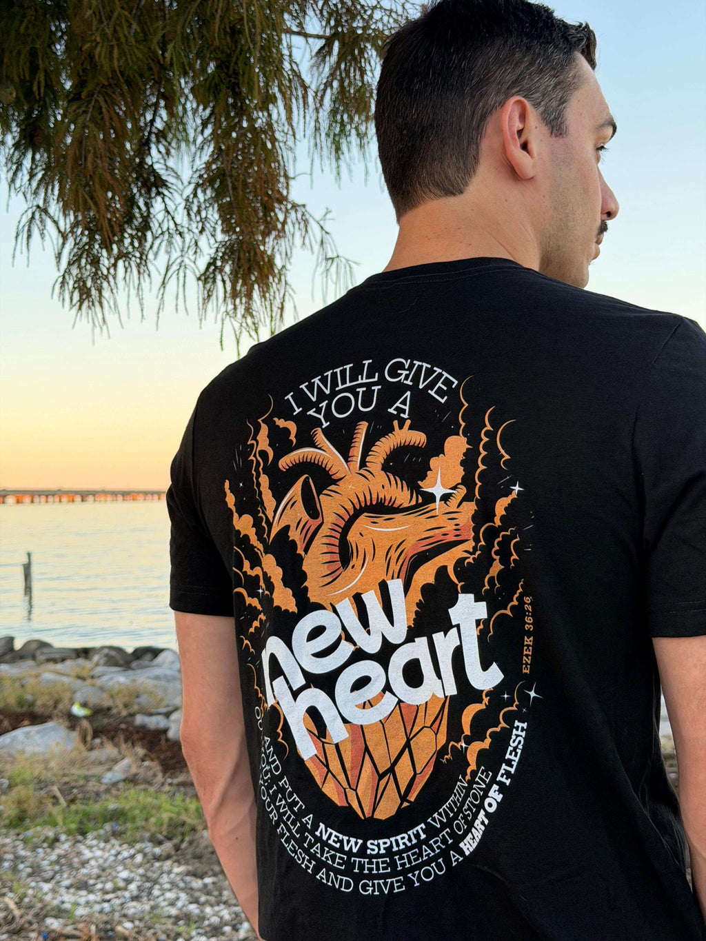 New Heart & Spirit Tee – Ezekiel 36:26 Christian Shirt - Holy Looks