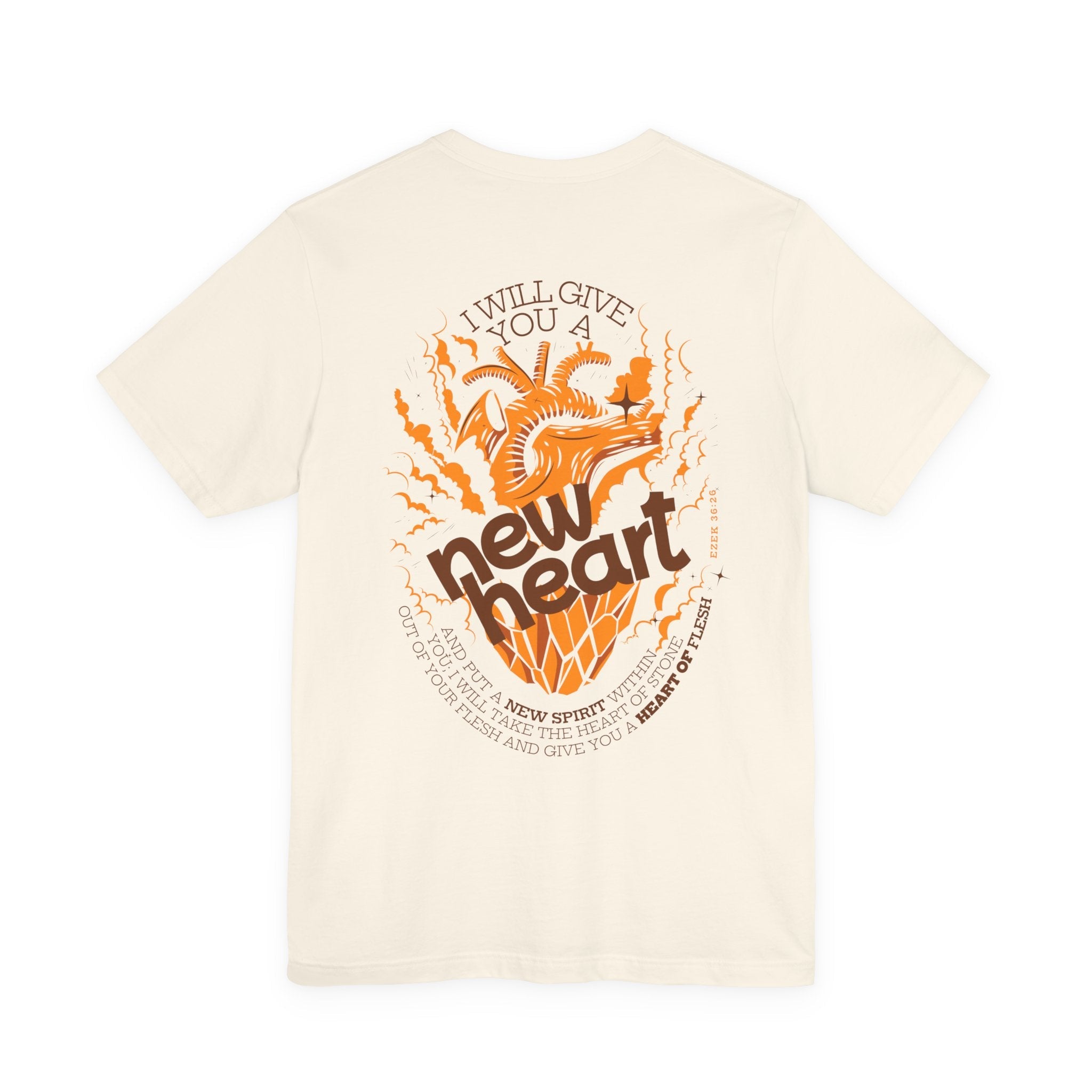 New Heart & Spirit Tee – Ezekiel 36:26 Christian Shirt - Holy Looks