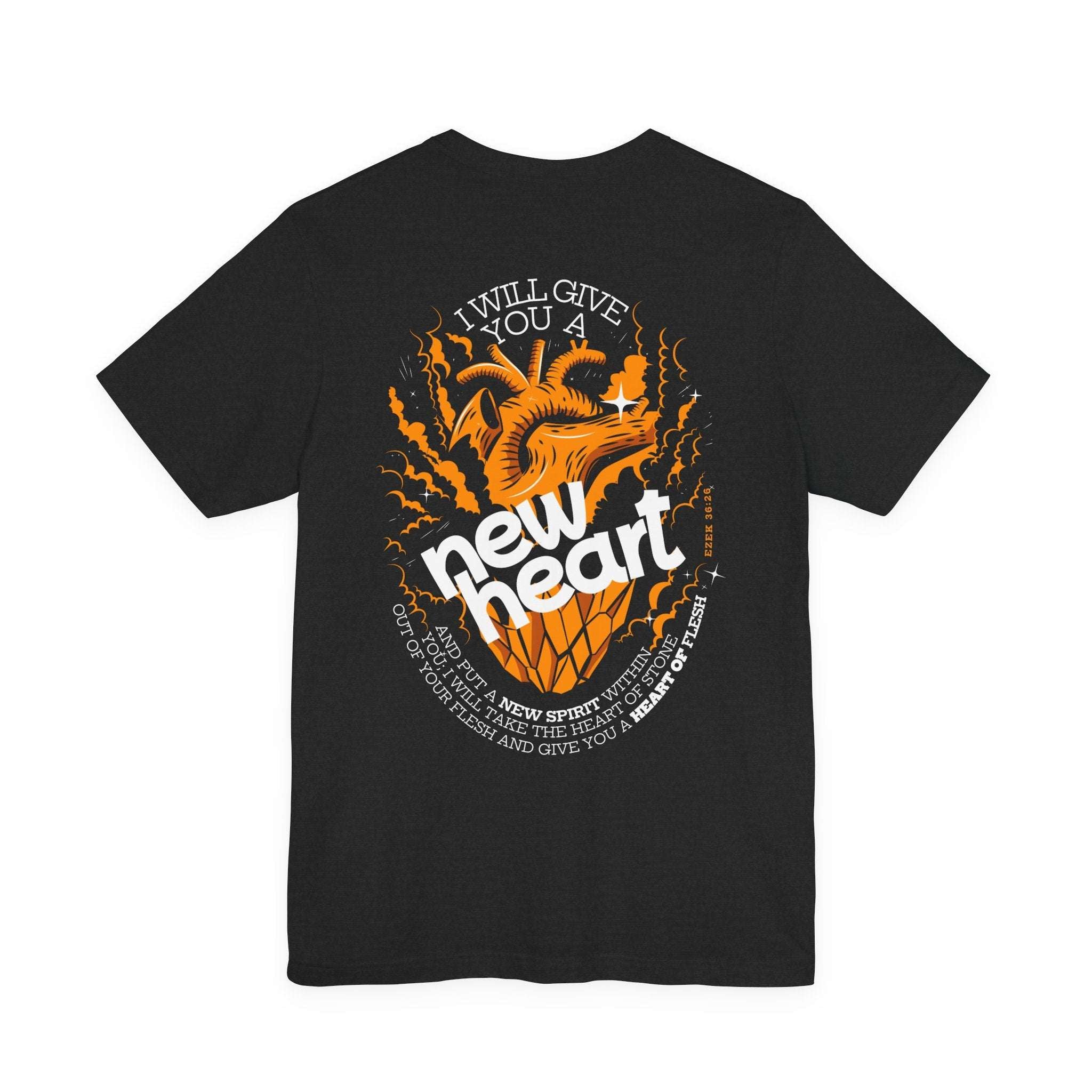 New Heart & Spirit Tee – Ezekiel 36:26 Christian Shirt - Holy Looks
