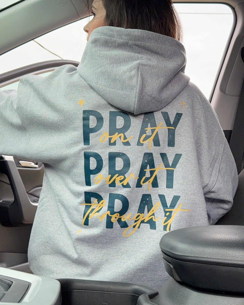 Pray On It Faith Felpa con cappuccio