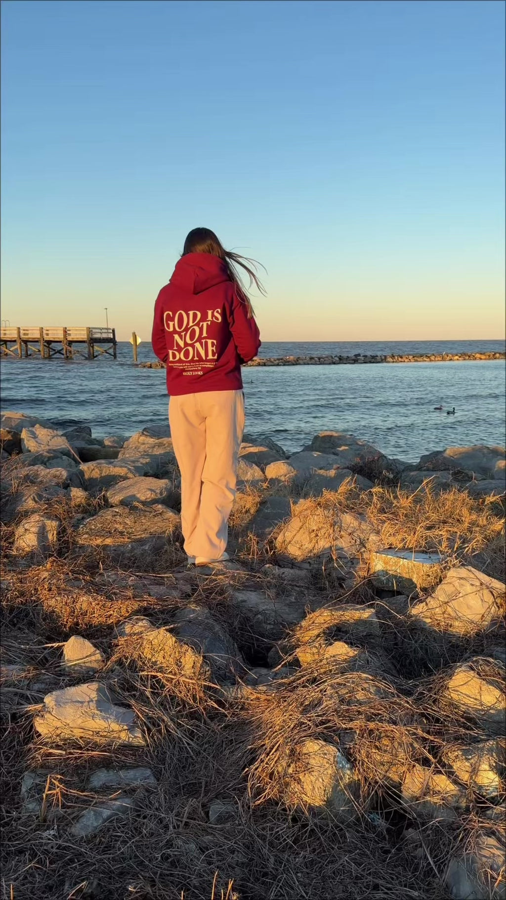 God Is Not Done Hoodie Maroon