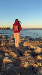 God Is Not Done Hoodie Maroon
