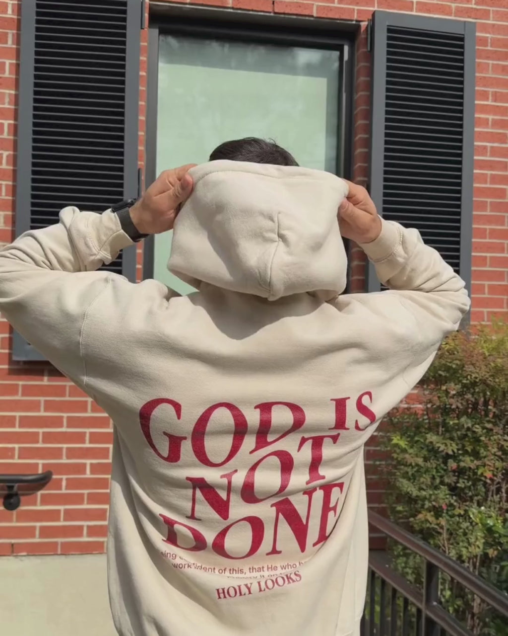 God Is Not Done Hoodie Sand